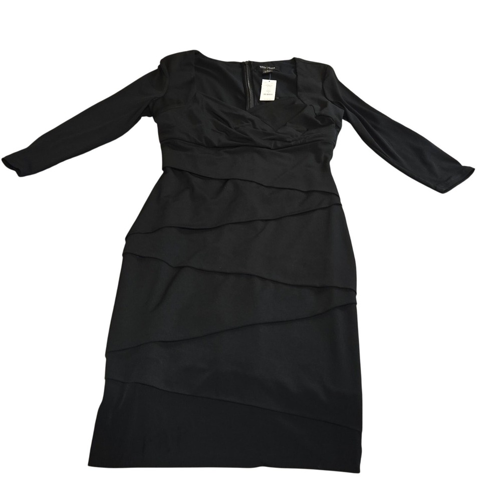 White House Black Market Dress Long Sleeve Tiered Cocktail Party